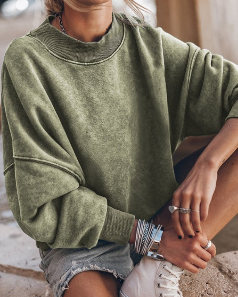 GIZELA - STYLISH WASHED SWEATER