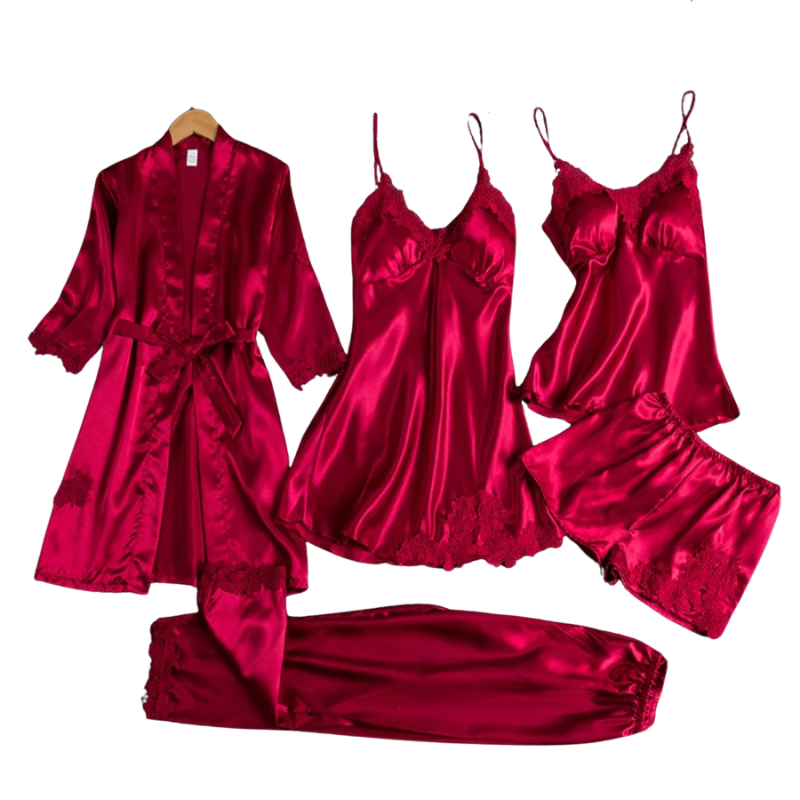 Rosie | 5 in 1 Satin Sleepwear Set