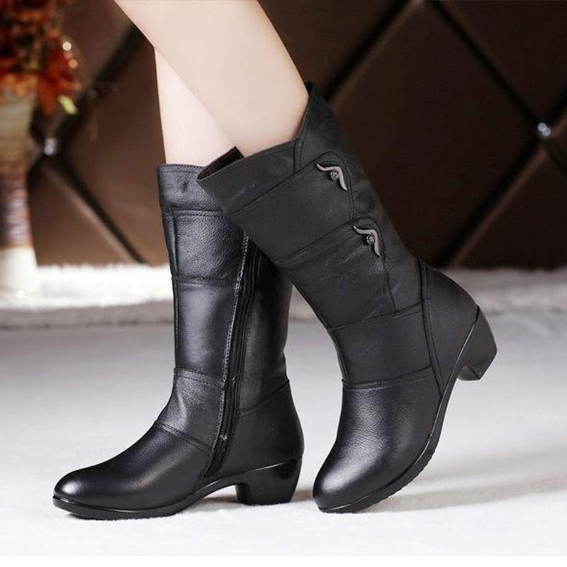 Brielle | High Boots With Pull-On Zip