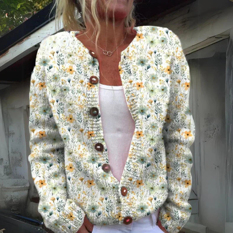 Kenza™ | Stylish Floral Print Cardigan