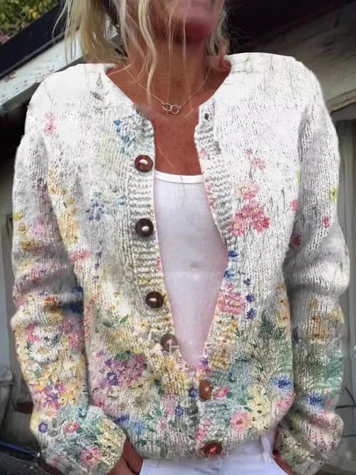 Irma | Floral Pattern Cardigan