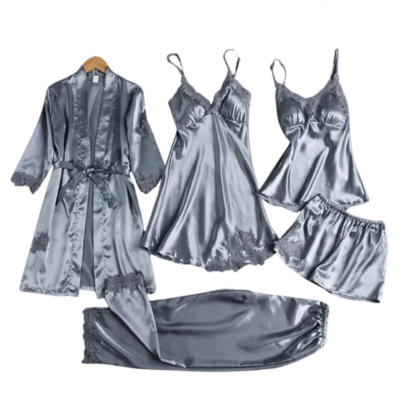 Rosie | 5 in 1 Satin Sleepwear Set