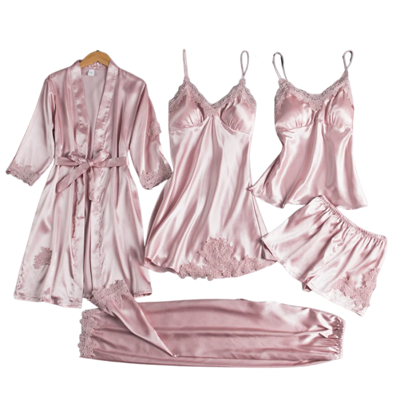 Rosie | 5 in 1 Satin Sleepwear Set