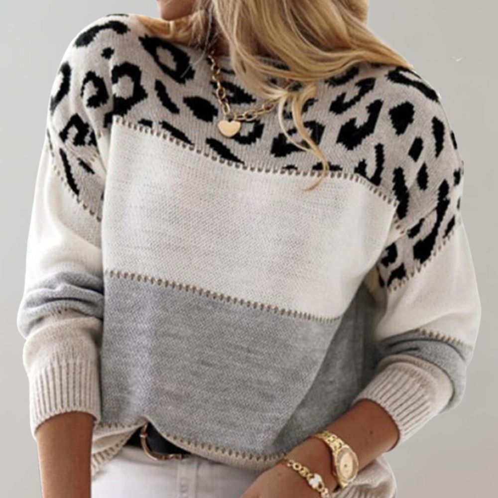 Cheyenne | Casual Sweater with Leopard Design