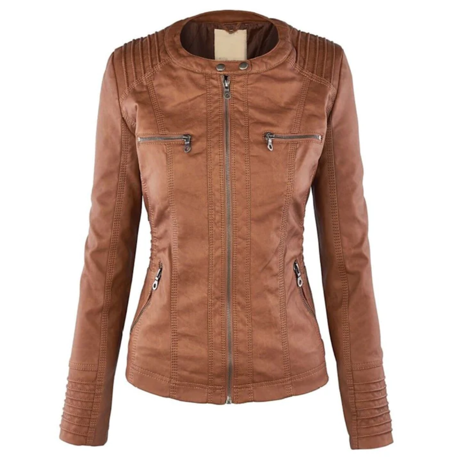 Emma | Leather Hooded Jacket