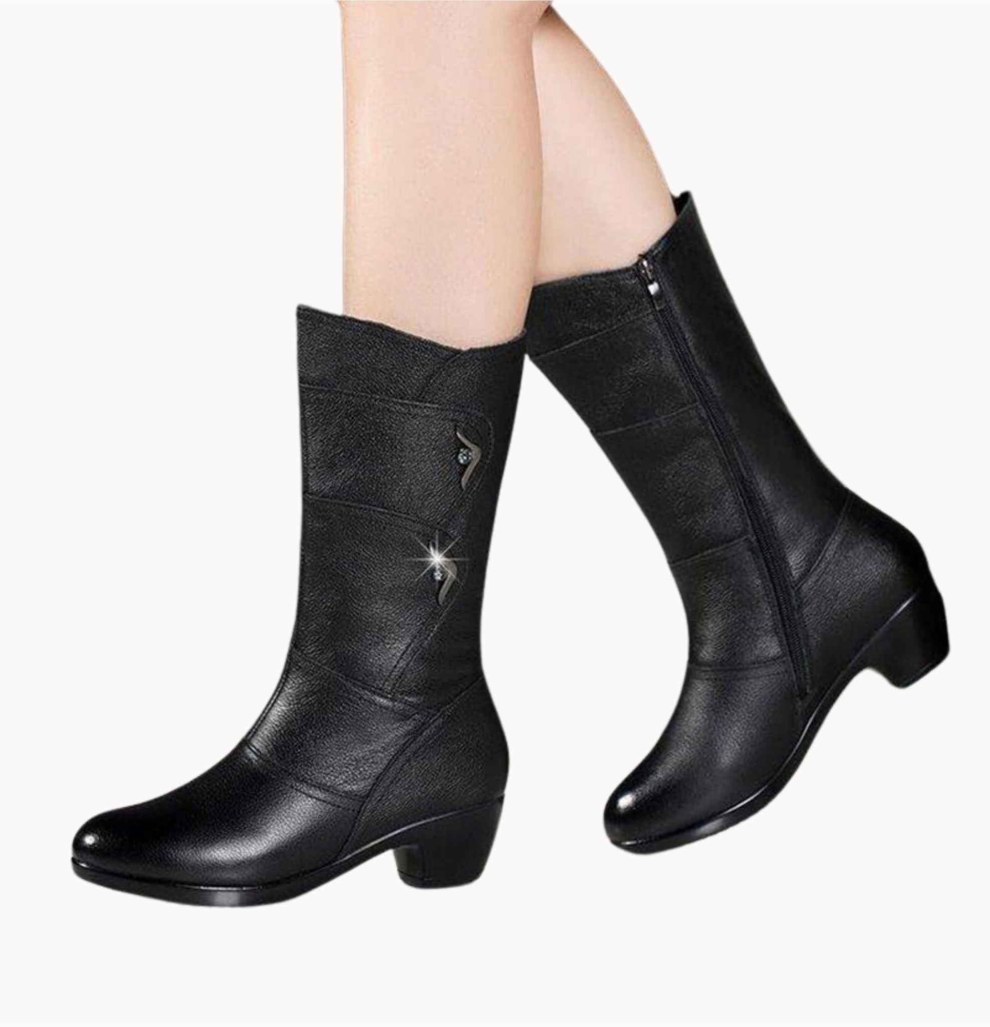 Brielle | High Boots With Pull-On Zip