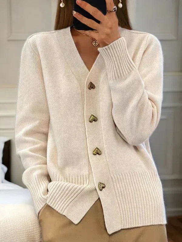 Colette - Heart Knit Cardigan